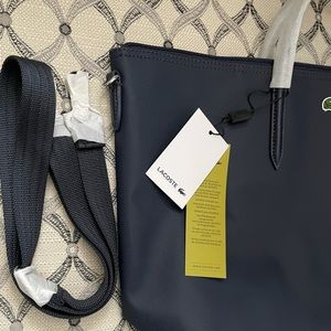 Lacoste tote bag in navy blue color